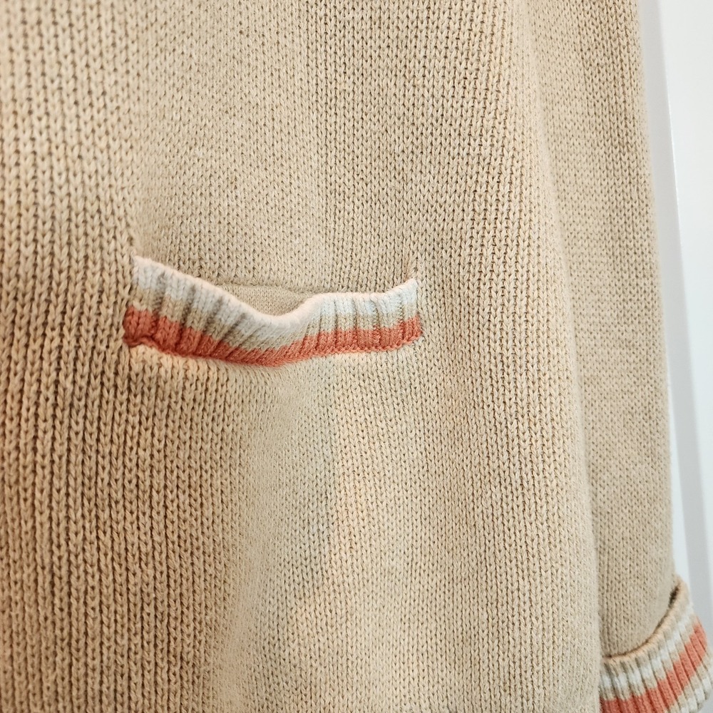 Pendleton Cardigan Tan Aztec Sweater Cotton Shawl Collar Southwestern Western L - Picture 10 of 15